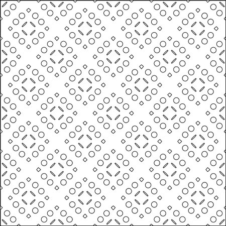 Stylish texture with figures from lines.Abstract geometric black and white pattern for web page, textures, card, poster, fabric, textile. Monochrome graphic repeating design.のイラスト素材