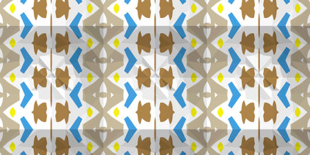 Vector seamless mosaic art pattern. Repeat pattern for fashion, textile design, on wall paper,...