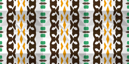 Vector seamless mosaic art pattern. Repeat pattern for fashion, textile design, on wall paper,...