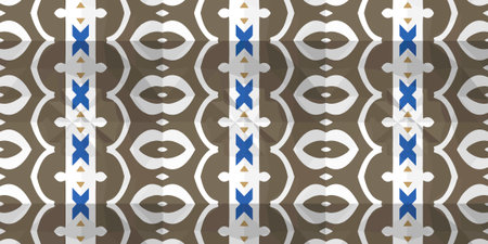 Vector seamless mosaic art pattern. Repeat pattern for fashion, textile design, on wall paper,...