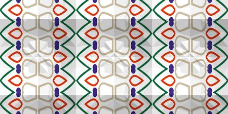 Vector seamless mosaic art pattern. Repeat pattern for fashion, textile design, on wall paper,...