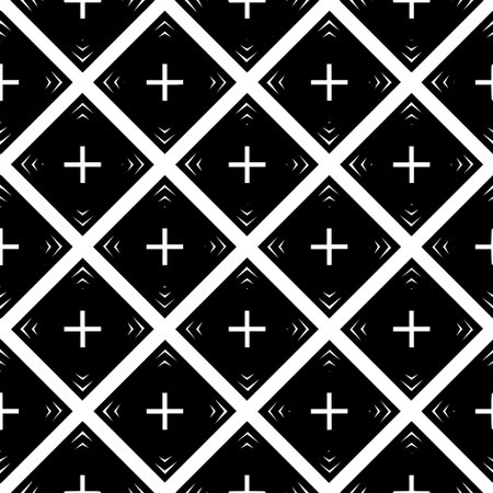 White background with black pattern. Seamless texture for fashion, textile design, on wall paper, wrapping paper, fabrics and home decor. simple repeat pattern.のイラスト素材