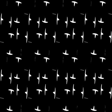 Black and white seamless pattern. Repeat pattern. Abstract background. Monochrome texture. Seamless texture for fashion, textile design, on wall paper, wrapping paper, fabrics and home decor.のイラスト素材