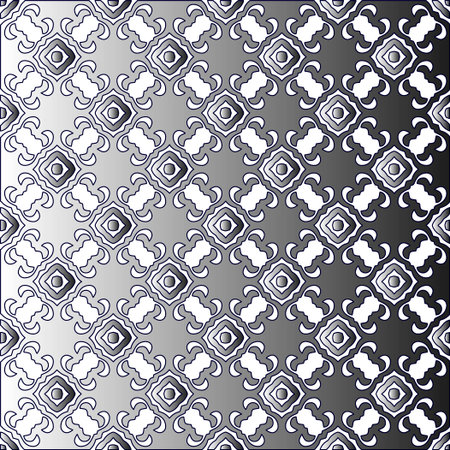 Black and white pattern. Repeat pattern. Abstract background. Patterns with monochrome gradient.Wallpaper for textile design, on wall paper, wrapping paper, fabrics and home decor.のイラスト素材