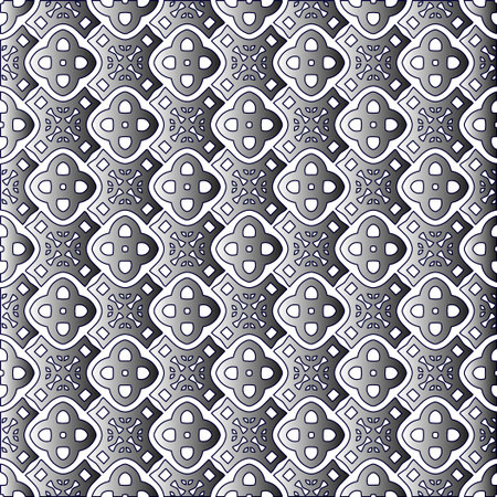 Black and white pattern. Repeat pattern. Abstract background. Patterns with monochrome gradient.Wallpaper for textile design, on wall paper, wrapping paper, fabrics and home decor.のイラスト素材