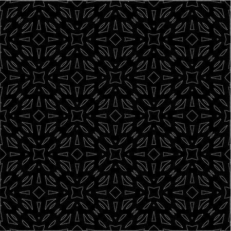 A repeat pattern of white dots on a black background. Simple texture for posters, sites, business cards, covers, labels mockup.のイラスト素材