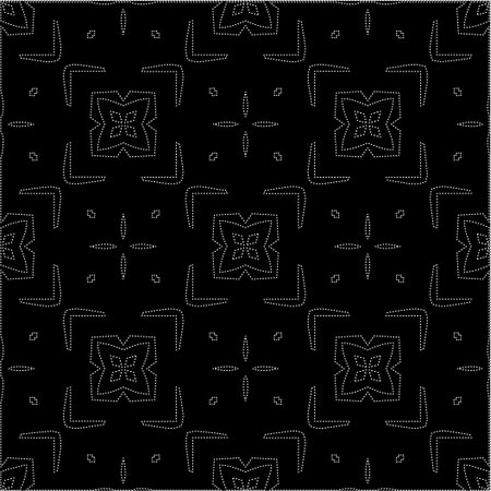 A repeat pattern of white dots on a black background. Simple texture for posters, sites, business cards, covers, labels mockup.のイラスト素材