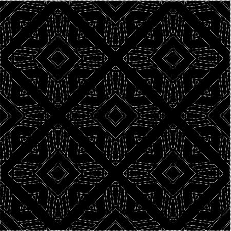 A repeat pattern of white dots on a black background. Simple texture for posters, sites, business cards, covers, labels mockup.のイラスト素材