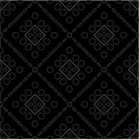 A repeat pattern of white dots on a black background. Simple texture for posters, sites, business cards, covers, labels mockup.のイラスト素材