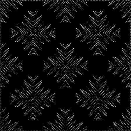 A repeat pattern of white dots on a black background. Simple texture for posters, sites, business cards, covers, labels mockup.のイラスト素材