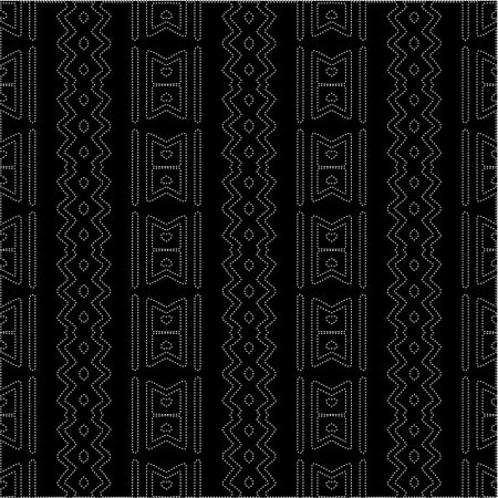 A repeat pattern of white dots on a black background. Simple texture for posters, sites, business cards, covers, labels mockup.のイラスト素材