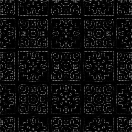 A repeat pattern of white dots on a black background. Simple texture for posters, sites, business cards, covers, labels mockup.のイラスト素材