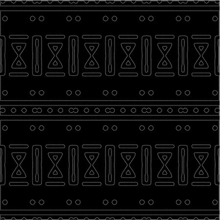 A repeat pattern of white dots on a black background. Simple texture for posters, sites, business cards, covers, labels mockup.のイラスト素材