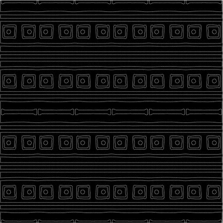 A repeat pattern of white dots on a black background. Simple texture for posters, sites, business cards, covers, labels mockup.のイラスト素材