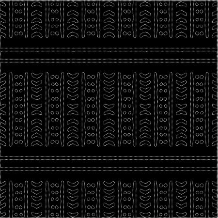 A repeat pattern of white dots on a black background. Simple texture for posters, sites, business cards, covers, labels mockup.のイラスト素材