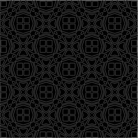 A repeat pattern of white dots on a black background. Simple texture for posters, sites, business cards, covers, labels mockup.のイラスト素材