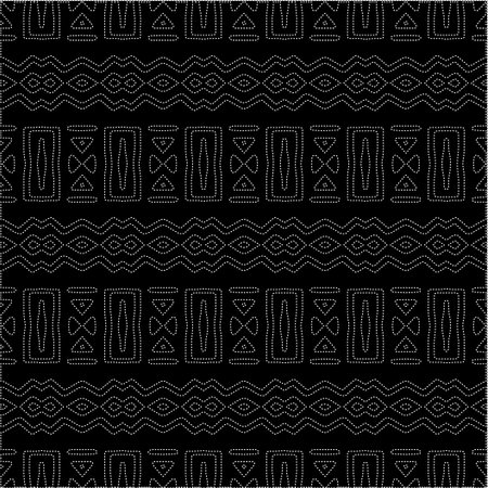 A repeat pattern of white dots on a black background. Simple texture for posters, sites, business cards, covers, labels mockup.のイラスト素材