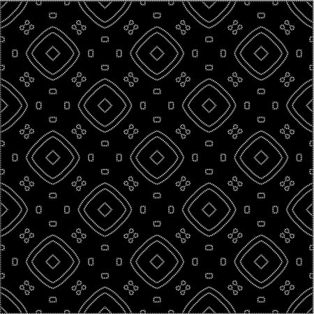 A repeat pattern of white dots on a black background. Simple texture for posters, sites, business cards, covers, labels mockup.のイラスト素材