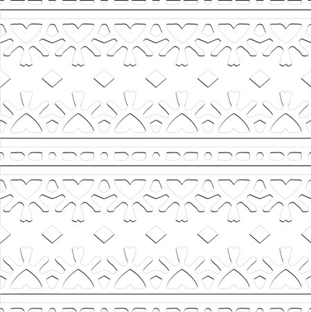 Abstract background with figures from lines. Black and white texture for web page, textures, card, poster, fabric, textile. Monochrome pattern. Repeating design.のイラスト素材