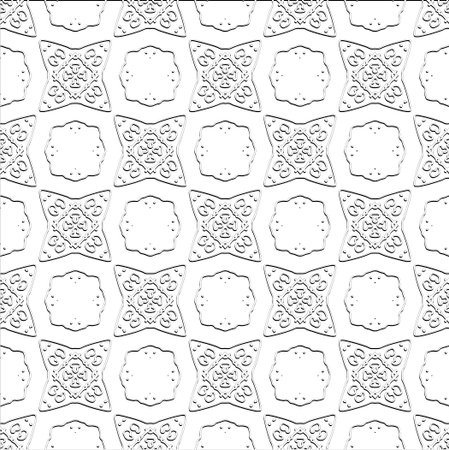Abstract background with figures from lines. Black and white texture for web page, textures, card, poster, fabric, textile. Monochrome pattern. Repeating design.のイラスト素材