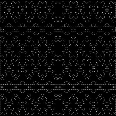 A repeat pattern of white dots on a black background. Simple texture for posters, sites, business cards, covers.のイラスト素材