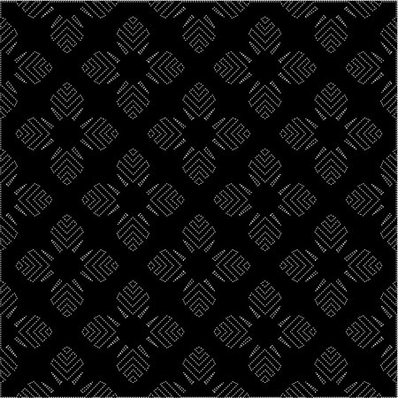 A repeat pattern of white dots on a black background. Simple texture for posters, sites, business cards, covers.のイラスト素材