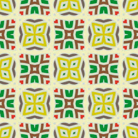 Multicolor seamless geometric pattern. Abstract background with a repeating pattern. Perfect for fashion, textile design, on wall paper, wrapping paper, fabrics and home decor.のイラスト素材
