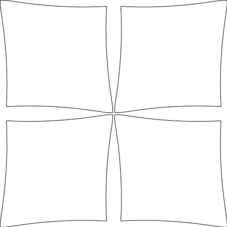 Black lines on white background.Wallpaper with figures from lines. Abstract geometric black and white pattern for web page, textures, card, poster, fabric, textile. Repeat pattern.のイラスト素材