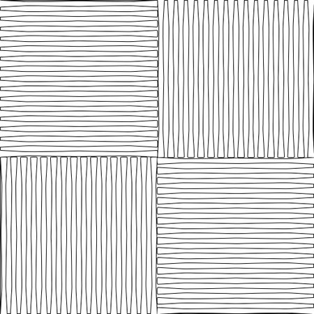 Black lines on white background.Wallpaper with figures from lines. Abstract geometric black and white pattern for web page, textures, card, poster, fabric, textile. Repeat pattern.のイラスト素材