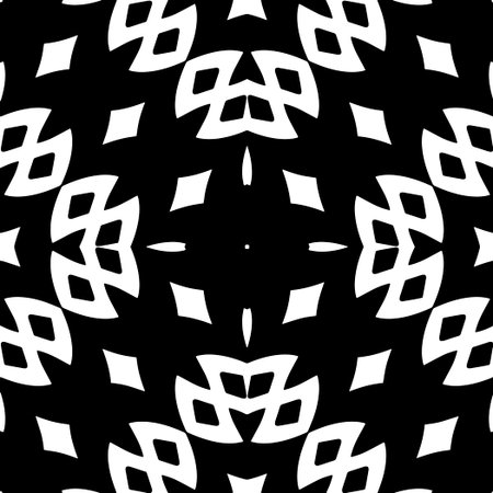 White background with black pattern. Seamless texture for fashion, textile design, on wall paper, wrapping paper, fabrics and home decor. simple repeat pattern.のイラスト素材