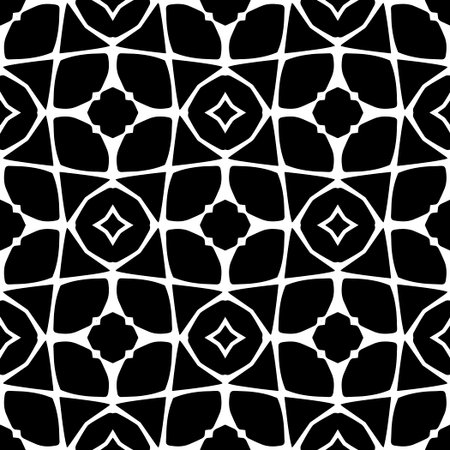 White background with black pattern. Seamless texture for fashion, textile design, on wall paper, wrapping paper, fabrics and home decor. simple repeat pattern.のイラスト素材