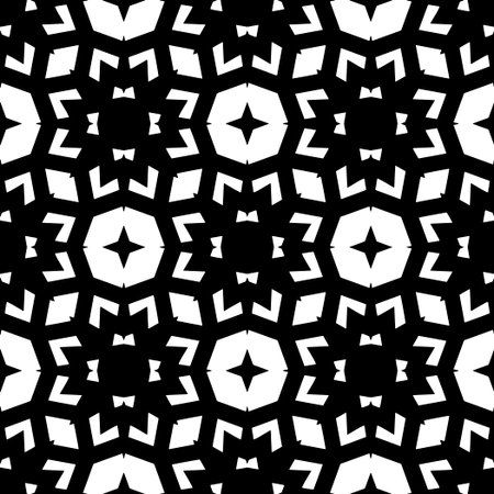 White background with black pattern. Seamless texture for fashion, textile design, on wall paper, wrapping paper, fabrics and home decor. simple repeat pattern.のイラスト素材