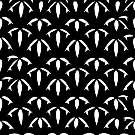 White background with black pattern. Seamless texture for fashion, textile design, on wall paper, wrapping paper, fabrics and home decor. simple repeat pattern.のイラスト素材