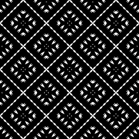 White background with black pattern. Seamless texture for fashion, textile design, on wall paper,...