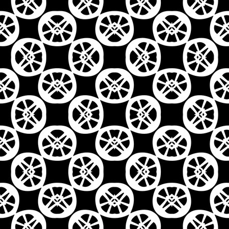 Black pattern. Seamless texture for fashion, textile design, on wall paper, wrapping paper, fabrics and home decor. Simple repeat pattern.Abstract design.のイラスト素材