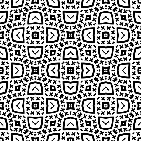 Black pattern. Seamless texture for fashion, textile design, on wall paper, wrapping paper, fabrics and home decor. Simple repeat pattern.Abstract design.のイラスト素材