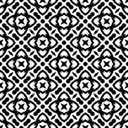 Black pattern. Seamless texture for fashion, textile design, on wall paper, wrapping paper, fabrics and home decor. Simple repeat pattern.Abstract design.のイラスト素材
