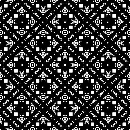 Black pattern. Seamless texture for fashion, textile design, on wall paper, wrapping paper, fabrics and home decor. Simple repeat pattern.Abstract design.のイラスト素材