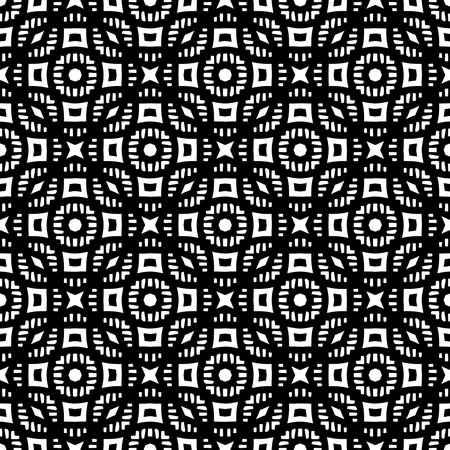 Black pattern. Seamless texture for fashion, textile design, on wall paper, wrapping paper, fabrics and home decor. Simple repeat pattern.Abstract design.のイラスト素材