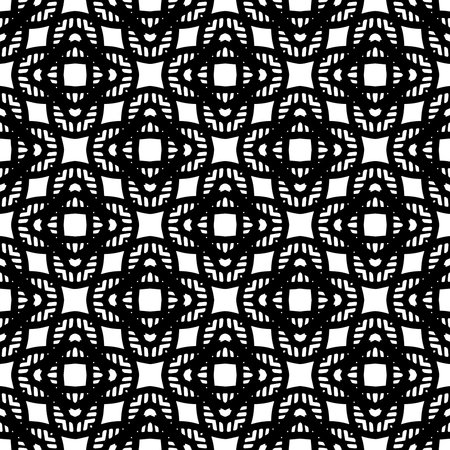 Black pattern. Seamless texture for fashion, textile design, on wall paper, wrapping paper, fabrics and home decor. Simple repeat pattern.Abstract design.のイラスト素材