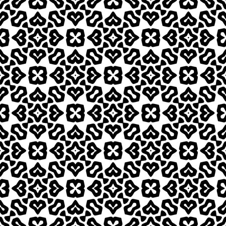 Black pattern. Seamless texture for fashion, textile design, on wall paper, wrapping paper, fabrics and home decor. Simple repeat pattern.Abstract design.のイラスト素材