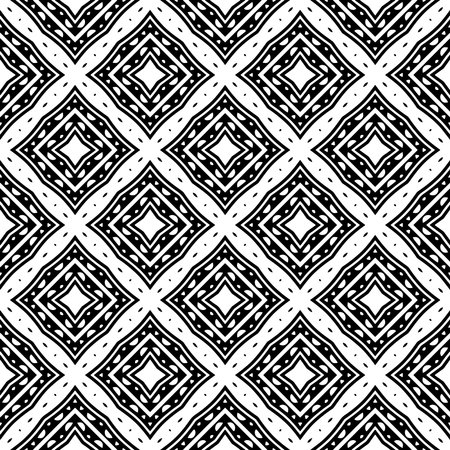Black pattern. Seamless texture for fashion, textile design, on wall paper, wrapping paper, fabrics and home decor. Simple repeat pattern.Abstract design.のイラスト素材