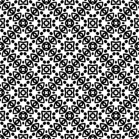 Black pattern. Seamless texture for fashion, textile design, on wall paper, wrapping paper, fabrics and home decor. Simple repeat pattern.Abstract design.のイラスト素材
