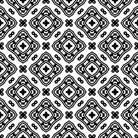 Black pattern. Seamless texture for fashion, textile design, on wall paper, wrapping paper, fabrics and home decor. Simple repeat pattern.Abstract design.のイラスト素材