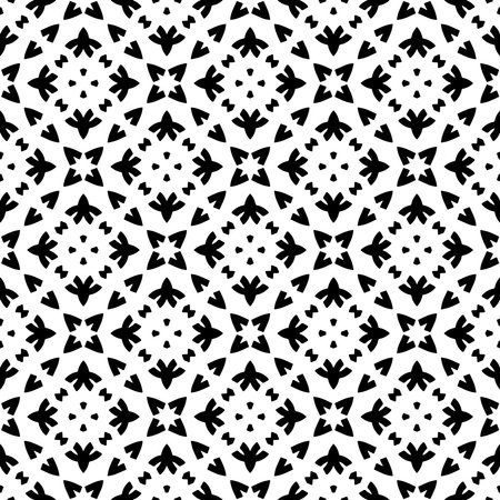 Black pattern. Seamless texture for fashion, textile design, on wall paper, wrapping paper, fabrics and home decor. Simple repeat pattern.Abstract design.のイラスト素材