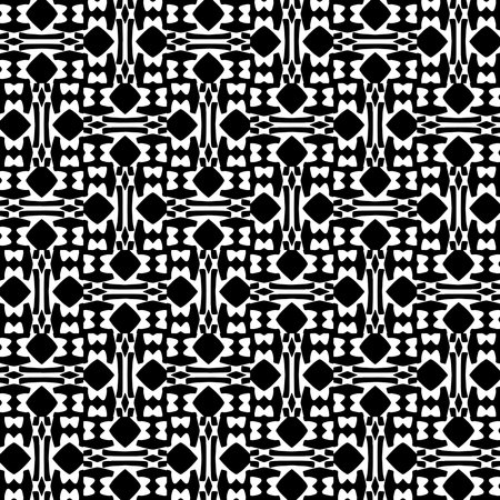 Black pattern. Seamless texture for fashion, textile design, on wall paper, wrapping paper, fabrics and home decor. Simple repeat pattern.Abstract design.のイラスト素材