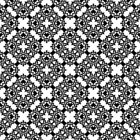 Black pattern. Seamless texture for fashion, textile design, on wall paper, wrapping paper, fabrics and home decor. Simple repeat pattern.Abstract design.のイラスト素材