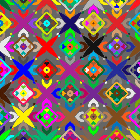 Colorful background. Perfect for wallpaper, wrapping paper, pattern fills, greetings, web page background, Christmas and New Year greeting cards.Color mosaic.Abstract shape art with Color pattern.のイラスト素材