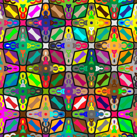Colorful background. Perfect for wallpaper, wrapping paper, pattern fills, greetings, web page background, Christmas and New Year greeting cards.Color mosaic.Abstract shape art with Color pattern.のイラスト素材