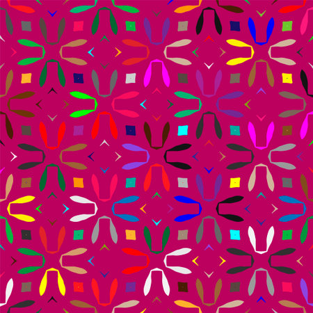 Colorful background. Perfect for wallpaper, wrapping paper, pattern fills, greetings, web page background, Christmas and New Year greeting cards.Color mosaic.Abstract shape art with Color pattern.のイラスト素材